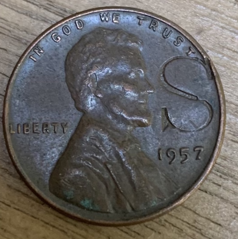 1953-Wheat-Cent-With-Unusual-'S'-Stamp